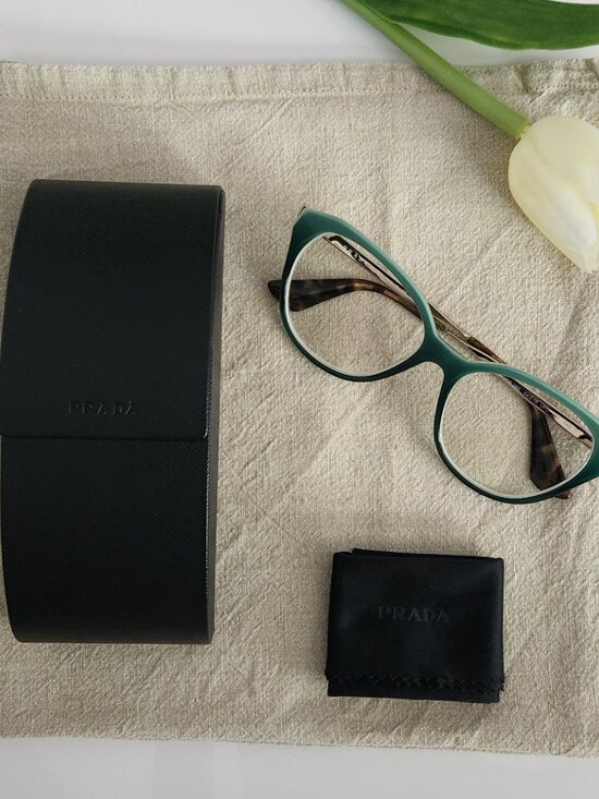 Prada Eyeglass Frames — Green/Tortoiseshell | UFU-101 | 54-16-140 main image 8